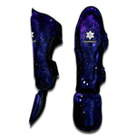 Dark Purple Galaxy Outer Space Print Muay Thai Shin Guard