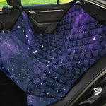Dark Purple Galaxy Outer Space Print Pet Car Back Seat Cover