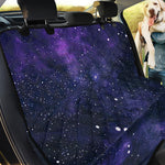 Dark Purple Galaxy Outer Space Print Pet Car Back Seat Cover