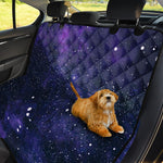 Dark Purple Galaxy Outer Space Print Pet Car Back Seat Cover