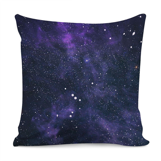 Dark Purple Galaxy Outer Space Print Pillow Cover