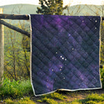 Dark Purple Galaxy Outer Space Print Quilt