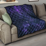 Dark Purple Galaxy Outer Space Print Quilt