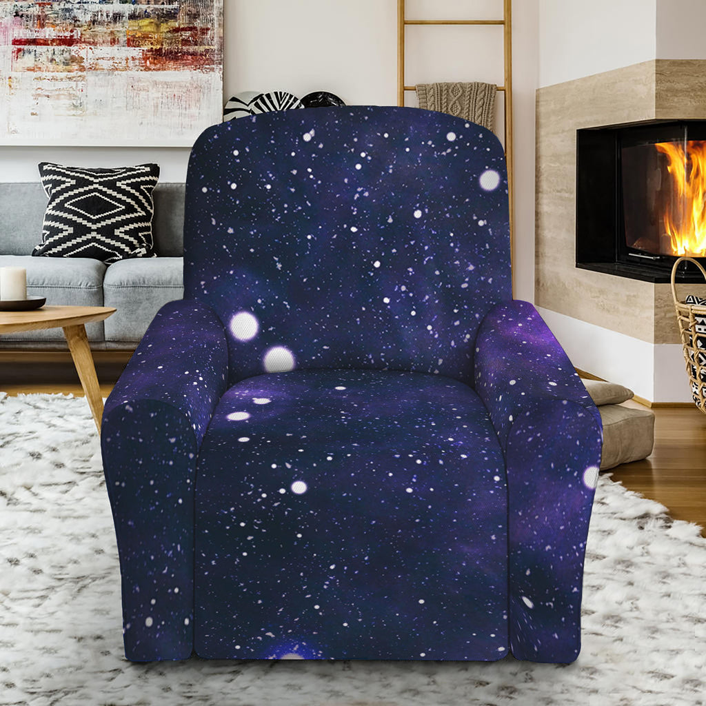 Dark Purple Galaxy Outer Space Print Recliner Slipcover