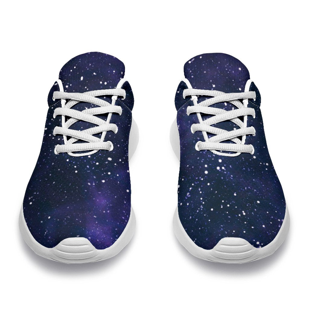 Dark Purple Galaxy Outer Space Print Sport Shoes GearFrost