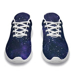Dark Purple Galaxy Outer Space Print Sport Shoes GearFrost