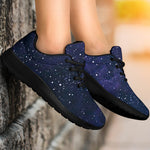 Dark Purple Galaxy Outer Space Print Sport Shoes GearFrost