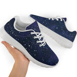 Dark Purple Galaxy Outer Space Print Sport Shoes GearFrost