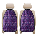 Dark Purple Hawaiian Tropical Print Car Seat Organizers