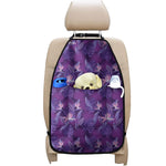Dark Purple Hawaiian Tropical Print Car Seat Organizers