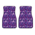 Dark Purple Hawaiian Tropical Print Front Car Floor Mats