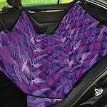 Dark Purple Hawaiian Tropical Print Pet Car Back Seat Cover