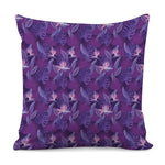 Dark Purple Hawaiian Tropical Print Pillow Cover