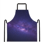 Dark Purple Milky Way Galaxy Space Print Apron