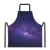 Dark Purple Milky Way Galaxy Space Print Apron