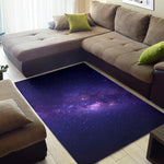 Dark Purple Milky Way Galaxy Space Print Area Rug GearFrost