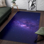 Dark Purple Milky Way Galaxy Space Print Area Rug GearFrost