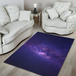 Dark Purple Milky Way Galaxy Space Print Area Rug GearFrost