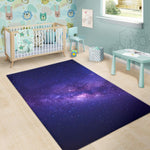 Dark Purple Milky Way Galaxy Space Print Area Rug GearFrost