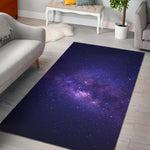 Dark Purple Milky Way Galaxy Space Print Area Rug GearFrost