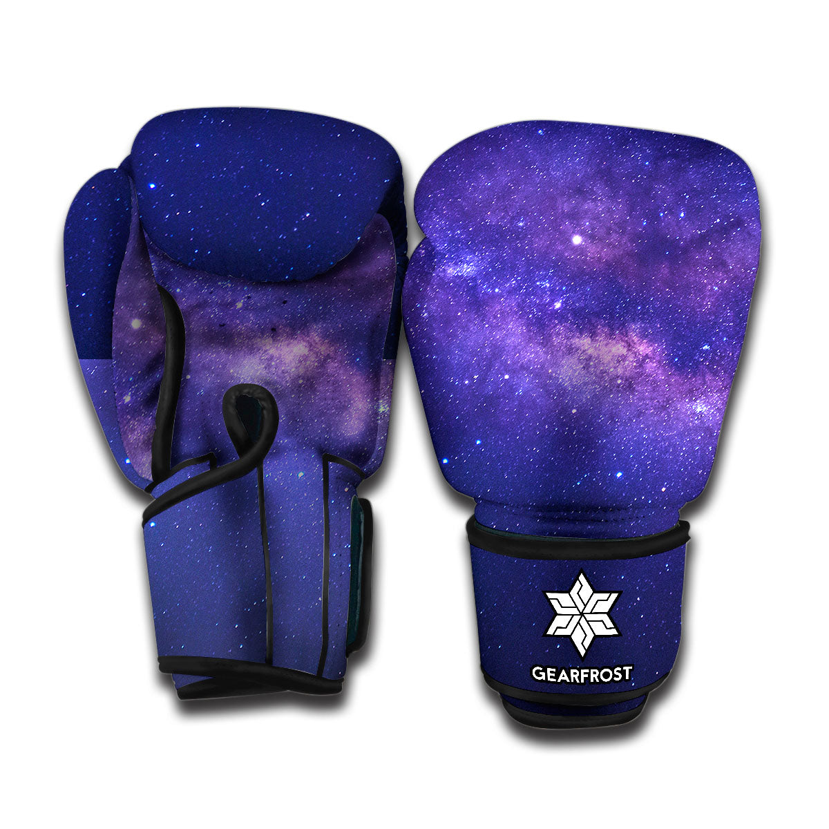 Dark Purple Milky Way Galaxy Space Print Boxing Gloves