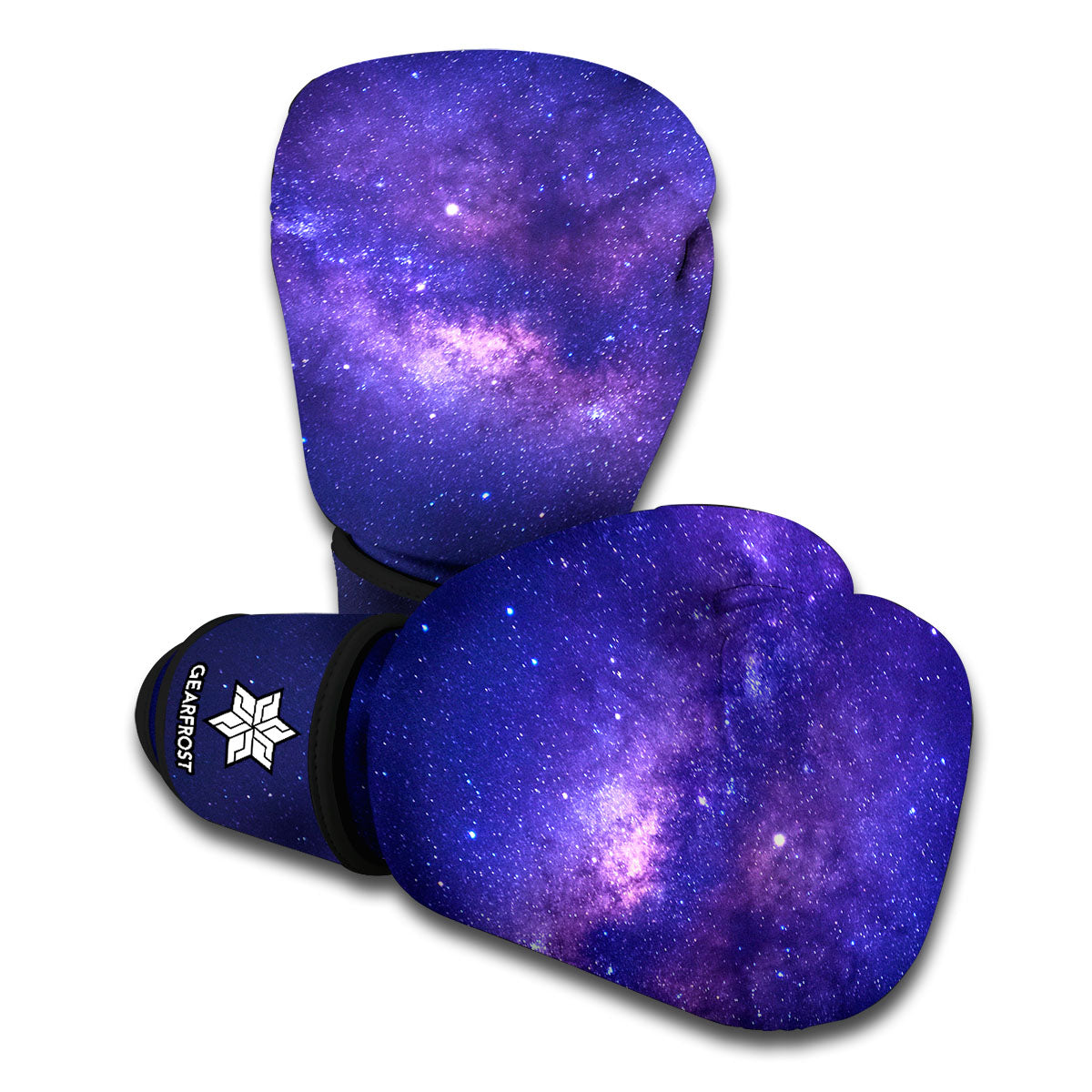 Dark Purple Milky Way Galaxy Space Print Boxing Gloves