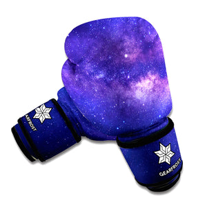 Dark Purple Milky Way Galaxy Space Print Boxing Gloves