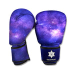 Dark Purple Milky Way Galaxy Space Print Boxing Gloves