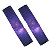 Dark Purple Milky Way Galaxy Space Print Car Seat Belt Covers