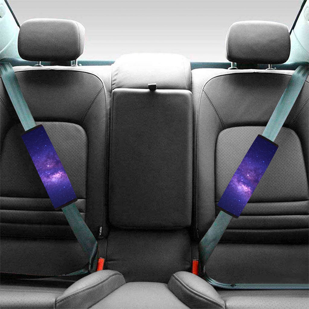 Dark Purple Milky Way Galaxy Space Print Car Seat Belt Covers