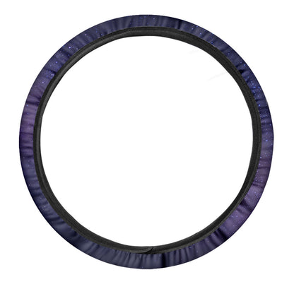 Dark Purple Milky Way Galaxy Space Print Car Steering Wheel Cover