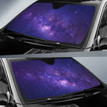 Dark Purple Milky Way Galaxy Space Print Car Sun Shade GearFrost