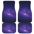 Dark Purple Milky Way Galaxy Space Print Front and Back Car Floor Mats