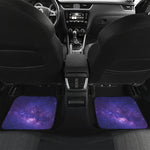 Dark Purple Milky Way Galaxy Space Print Front and Back Car Floor Mats