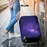 Dark Purple Milky Way Galaxy Space Print Luggage Cover GearFrost