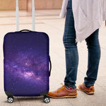 Dark Purple Milky Way Galaxy Space Print Luggage Cover GearFrost