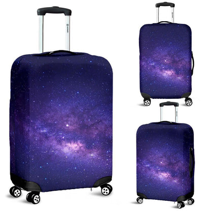 Dark Purple Milky Way Galaxy Space Print Luggage Cover GearFrost