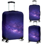 Dark Purple Milky Way Galaxy Space Print Luggage Cover GearFrost