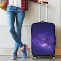 Dark Purple Milky Way Galaxy Space Print Luggage Cover
