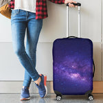 Dark Purple Milky Way Galaxy Space Print Luggage Cover GearFrost