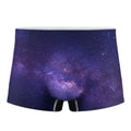 Dark Purple Milky Way Galaxy Space Print Men's Boxer Briefs