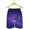 Dark Purple Milky Way Galaxy Space Print Men's Shorts