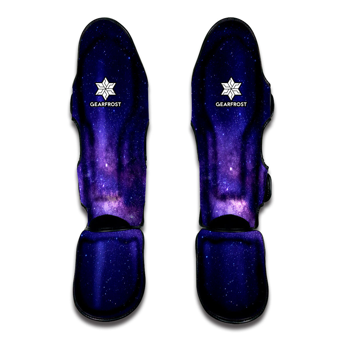 Dark Purple Milky Way Galaxy Space Print Muay Thai Shin Guard
