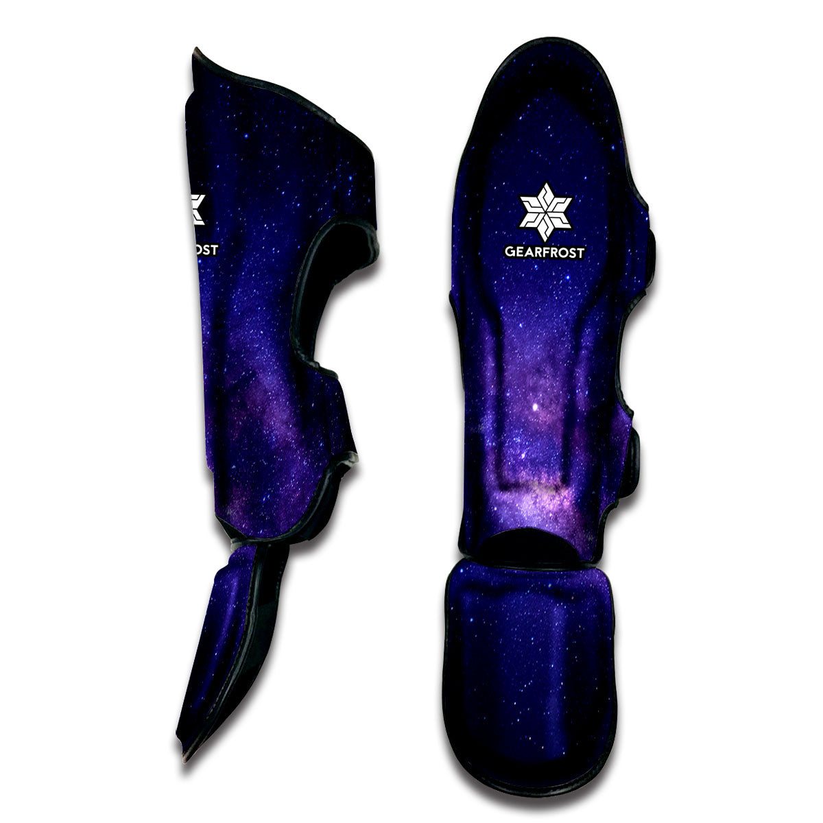 Dark Purple Milky Way Galaxy Space Print Muay Thai Shin Guard