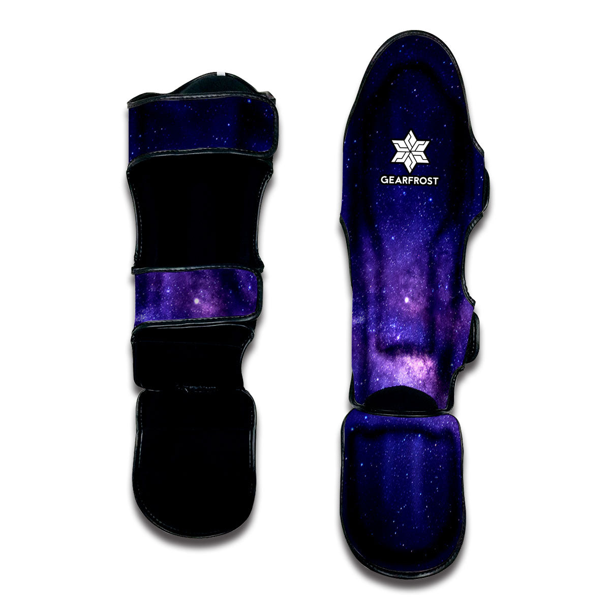 Dark Purple Milky Way Galaxy Space Print Muay Thai Shin Guard