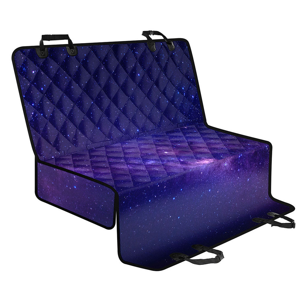 Dark Purple Milky Way Galaxy Space Print Pet Car Back Seat Cover