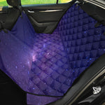 Dark Purple Milky Way Galaxy Space Print Pet Car Back Seat Cover