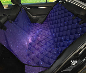 Dark Purple Milky Way Galaxy Space Print Pet Car Back Seat Cover