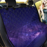 Dark Purple Milky Way Galaxy Space Print Pet Car Back Seat Cover