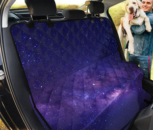 Dark Purple Milky Way Galaxy Space Print Pet Car Back Seat Cover